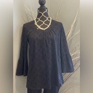 Womens Lace JOIA NYC Long Sleeve Shirt Ladies Top Size L